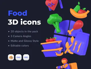 Alimento Paquete de Illustration 3D