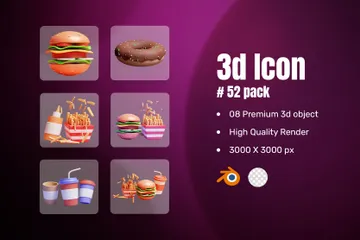 Alimento Paquete de Icon 3D