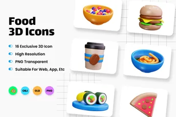 Alimento Paquete de Icon 3D