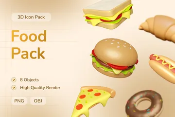 Alimento Paquete de Icon 3D