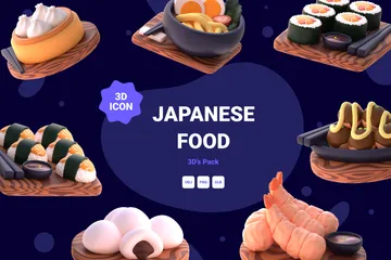 Comida Japonesa Pacote de Icon 3D