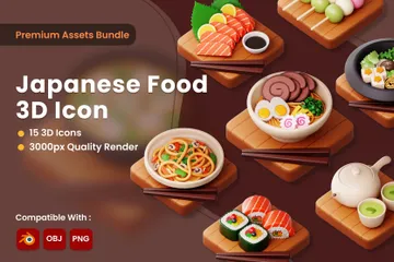 Comida japonesa Paquete de Icon 3D