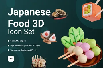 Comida japonesa Paquete de Icon 3D