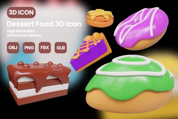 Comida de postre Paquete de Icon 3D