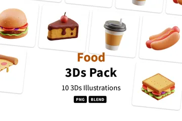 Comida y bebida Paquete de Icon 3D