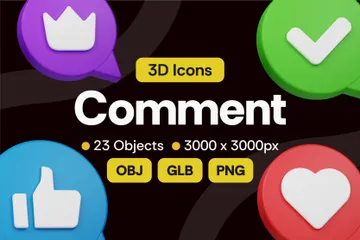 コメント 3D Iconパック