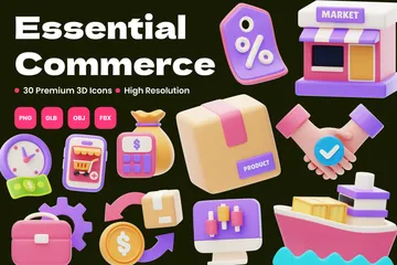 Commerce 3D Icon Pack