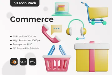 Commerce 3D Icon Pack