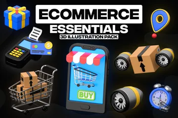 Commerce électronique Pack 3D Icon