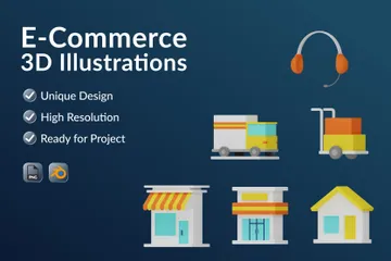 Commerce électronique Pack 3D Icon