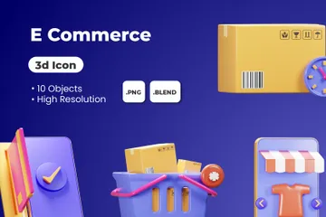 Commerce électronique Pack 3D Icon