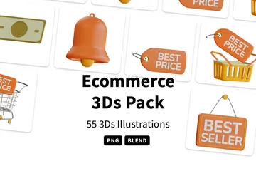 Commerce électronique Pack 3D Icon