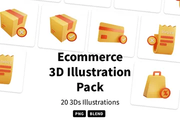 Commerce électronique Pack 3D Icon