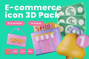 Commerce électronique Pack 3D Icon