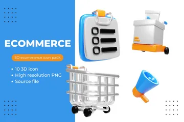 Commerce électronique Pack 3D Icon