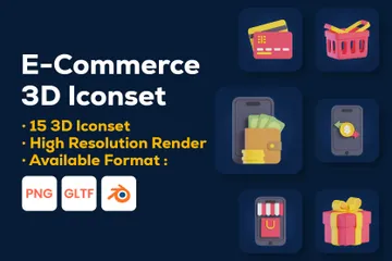 Commerce électronique Pack 3D Icon