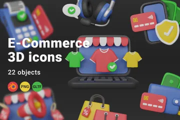 Commerce électronique Pack 3D Icon