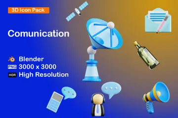 Communication Pack 3D Icon