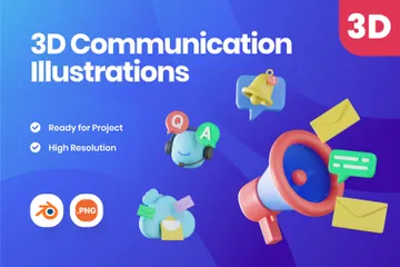 Communication 3D Icon Pack