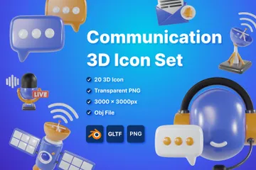 Communication 3D Icon Pack