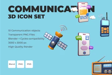 Communication 3D Icon Pack