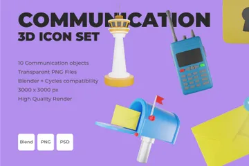 Communication 3D Icon Pack