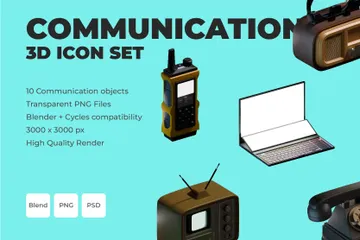 Communication 3D Icon Pack
