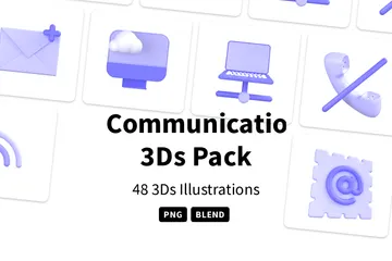 Communication 3D Icon Pack