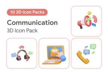 Communication 3D Icon Pack