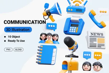 Communication 3D Icon Pack