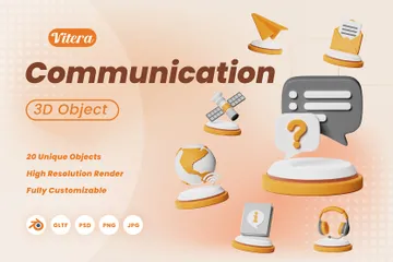 Communication 3D Icon Pack