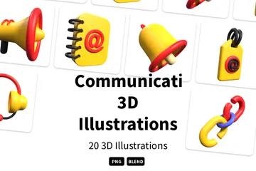 Communication 3D Icon Pack