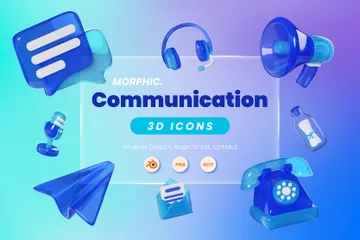 コミュニケーション 3D Iconパック
