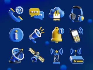 Communication And Information 3D Icon Pack
