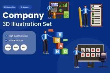 Company 3D Illustration Pack