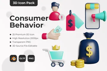 Comportamiento del consumidor Paquete de Icon 3D