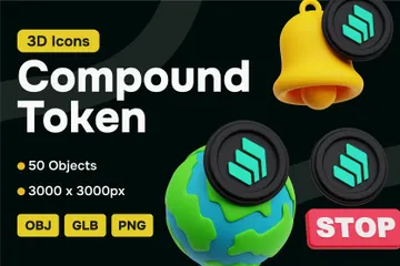 Compound Crypto Token 3D Icon Pack
