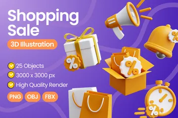 Venta de compras Paquete de Icon 3D