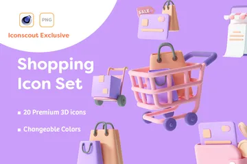 Compras Pacote de Illustration 3D