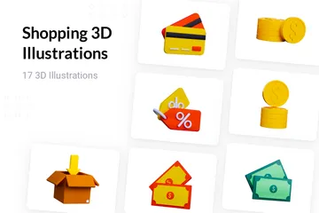 Compras Pacote de Illustration 3D