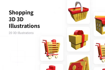 Compras Pacote de Illustration 3D