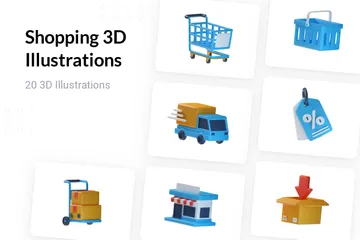 Compras Pacote de Illustration 3D