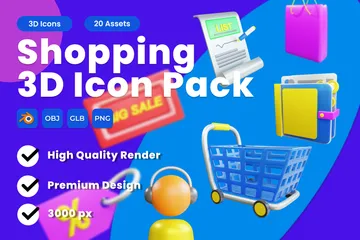 Compras Paquete de Icon 3D