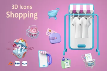 Compras Paquete de Icon 3D