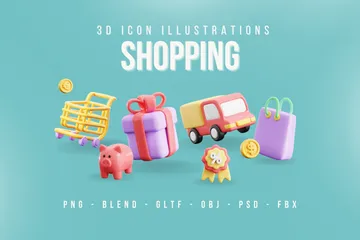 Compras Paquete de Illustration 3D