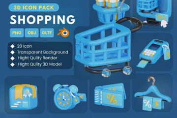 Compras Paquete de Illustration 3D