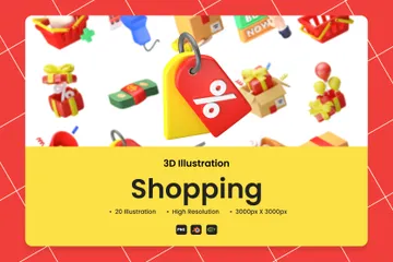 Compras Pacote de Icon 3D