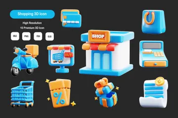 Compras Pacote de Icon 3D