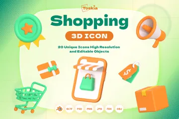 Compras Pacote de Icon 3D