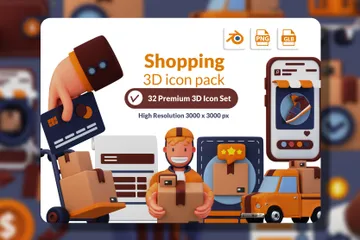 Compras Paquete de Icon 3D